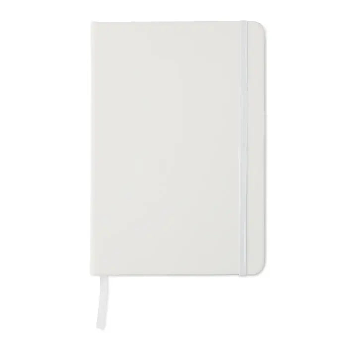 Caiet antibacterian a5 cu coperta albă hardcover minimalistă și elastic de prindere