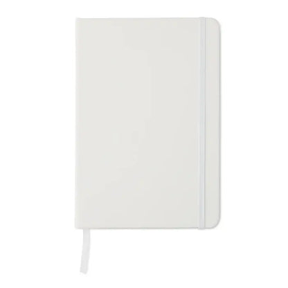 Caiet antibacterian a5 cu coperta albă hardcover minimalistă și elastic de prindere