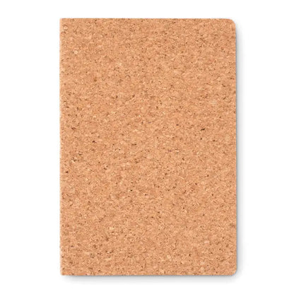 Caiet de pluta a5 cu coperta de pluta naturala bej si 96 randuri pentru notite simple si elegante