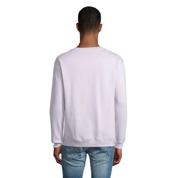 Sweatshirt unisex columbia alb cu mâneci lungi și guler rotund din material confortabil