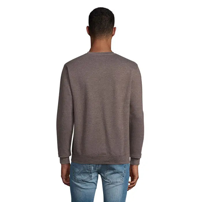 Hanorac bărbătesc unisex columbia gri texturat cu guler rotund și manșete și tiv striate