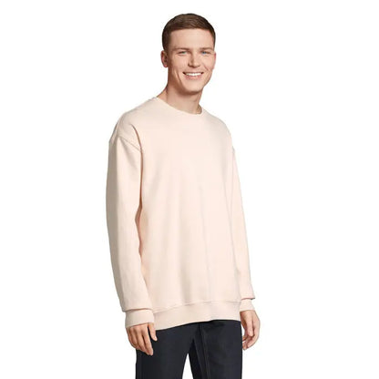 Bluză unisex columbia lungă cu mâneci lungi în culoare blush, cu croială lejeră și manșete ribbate