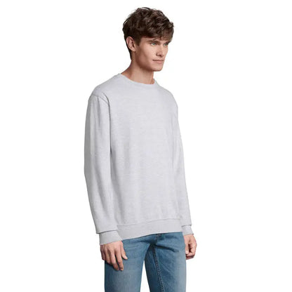 Bluza unisex columbia gri deschis cu mâneci lungi și textură subtilă țesută la exterior