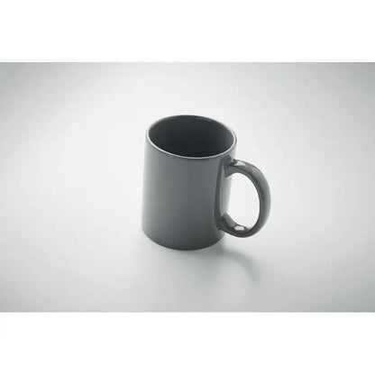 Cană ceramică colorată 300ml mată gri cu mâner rotund și neted ideală pentru băuturi calde