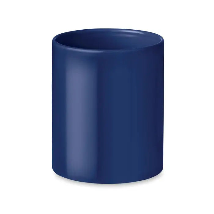 Cana ceramica colorata 300ml albastru inchis cu finisaj lucios din ceramica eleganta si solida