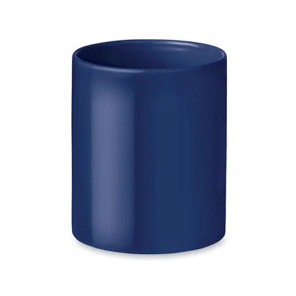 Cana ceramica colorata 300ml albastru inchis cu finisaj lucios din ceramica eleganta si solida