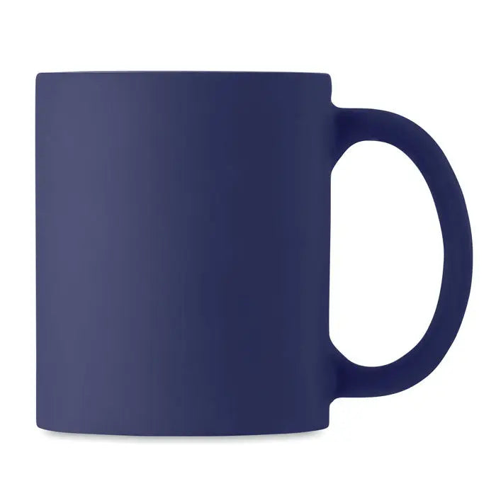 Cana colorata mata 300 ml mug ceramic navy blue solid with matte finish and rounded handle