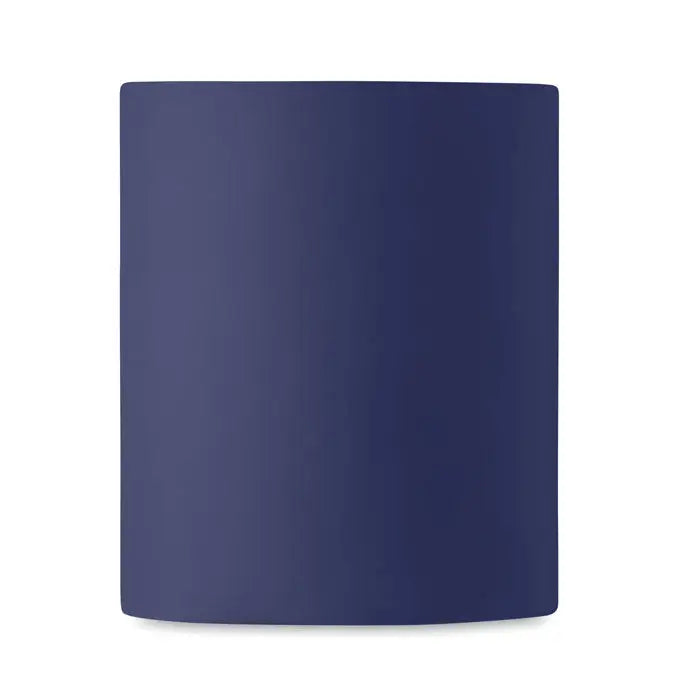 Un suport de lumanare cilindric mat navy blue cu design minimalist pentru cana colorata mata 300 ml