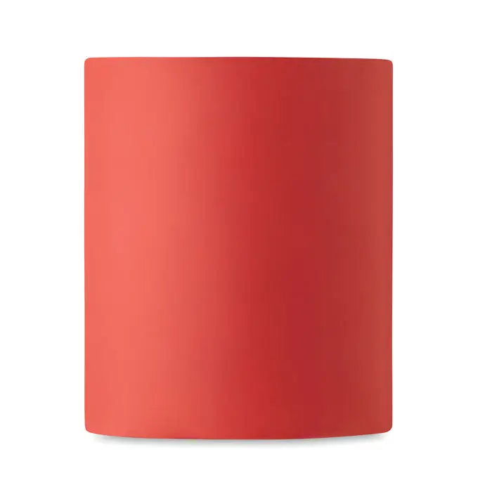 Un suport pentru lumânare cilindric coral-roșu mat cana colorata mata 300 ml