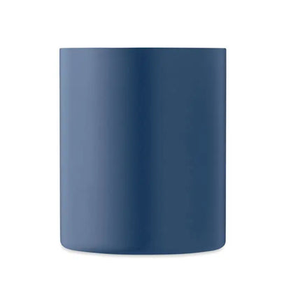 Cana cu perete dublu 300 ml albastru inchis mat cilindrica din inox pentru bauturi calde si reci
