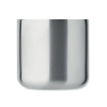 Cana cu perete dublu 350 ml din inox cu suprafata neteda si reflexiva cilindrica si margini rotunjite