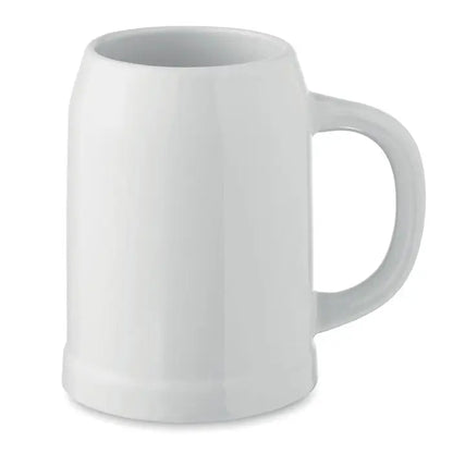 Cana de bere sublimare 500 ml din ceramica alba cu maner robust si finisaj lucios neted