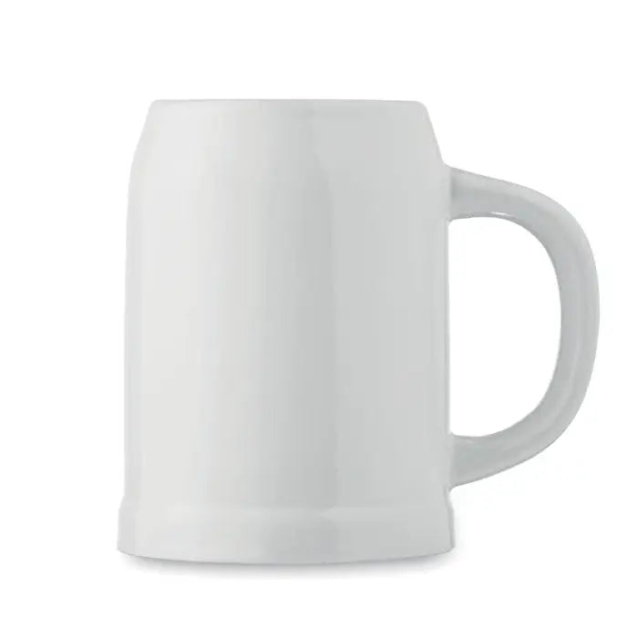 Cana de bere sublimare 500 ml din ceramica alba cu maner robust si finisaj lucios neted