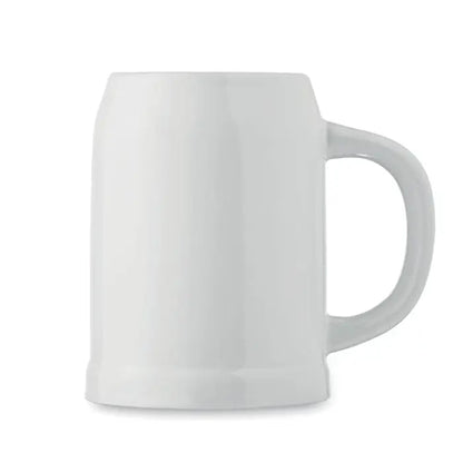 Cana de bere sublimare 500 ml din ceramica alba cu maner robust si finisaj lucios neted