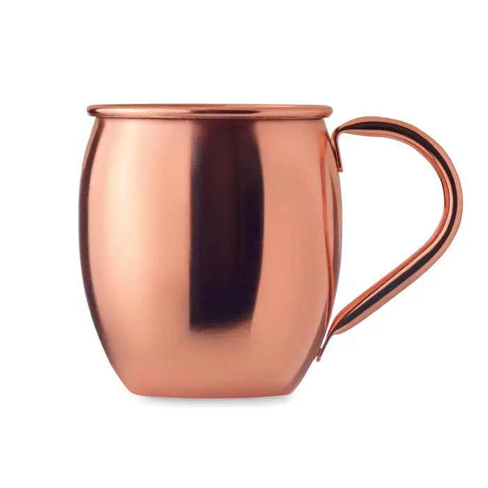 Cana de cupru cocktail 400 ml mugă de moscow mule din cupru lucios cu mâner robust curbat