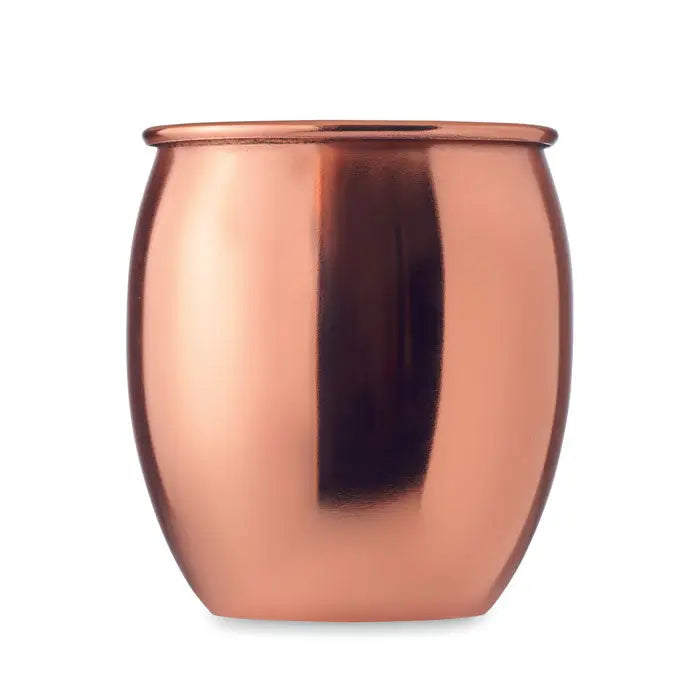 Cană de cupru cocktail 400 ml, cana moscow mule cupru elegantă, suprafață reflectorizantă și margine ușor evazată