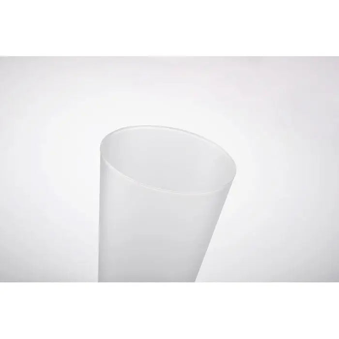 Cana de eveniment reutilizabila 300 ml tub din plastic alb translucid pentru bauturi