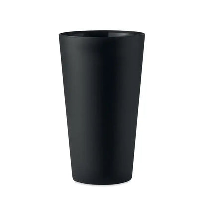Cana de eveniment reutilizabila 500 ml din plastic negru mat cu design cilindric elegant