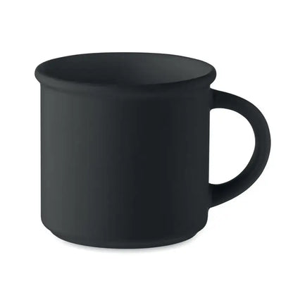 Cana din ceramica mata 300 ml neagra cu design simplu si clasic din ceramica cu finisaj mat