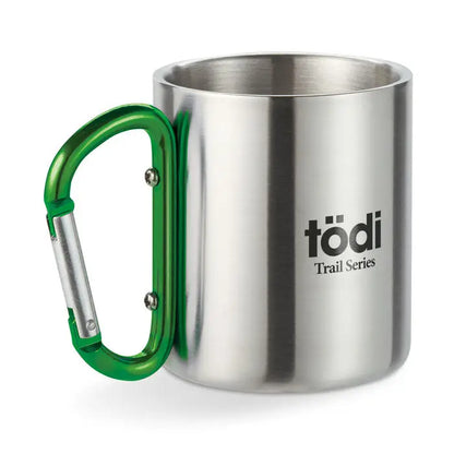 O cana metalica inox cu maner carabinier verde si inscriptie todi trail series neagra