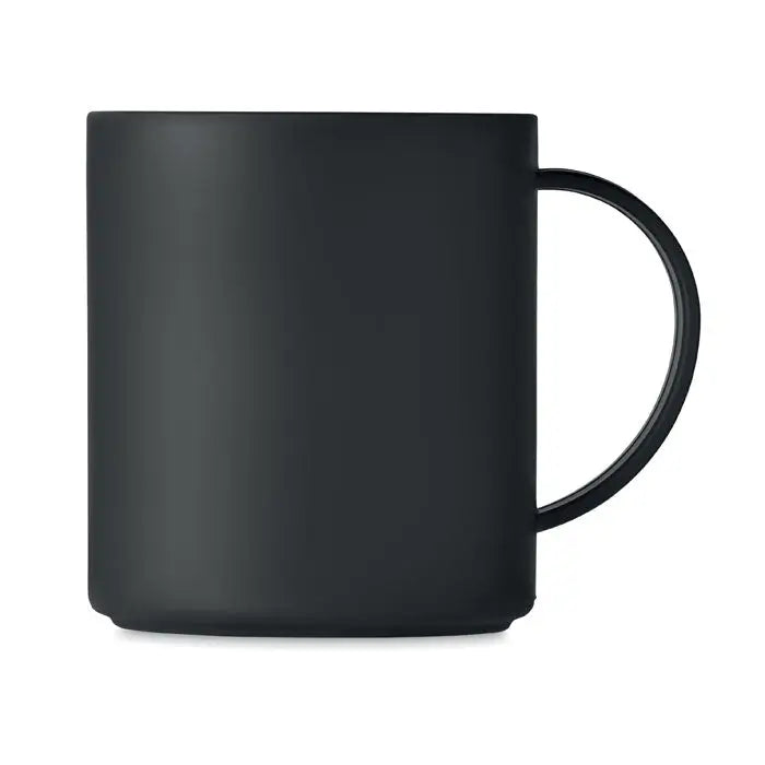 Cană reutilizabilă de 300 ml din ceramică neagră mată cu design minimalist și elegant