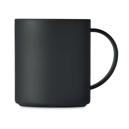 Cană reutilizabilă de 300 ml din ceramică neagră mată cu design minimalist și elegant