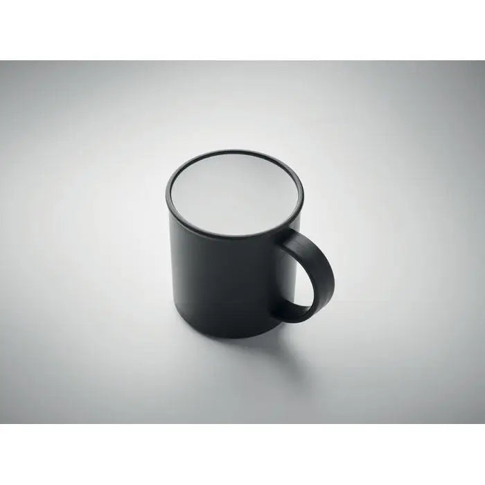 Cana reutilizabila 300 ml din ceramica neagra mata cu design minimalist simplu