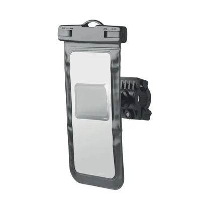 Carcasa pentru suport mobil pentru biciclete neagra din pvc cu fereastra transparenta si montura pentru bicicleta