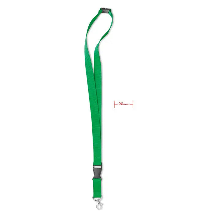 Carlig si catarama pentru snur 20 mm din nylon verde cu catarama gri din plastic si carlig metalic argintiu