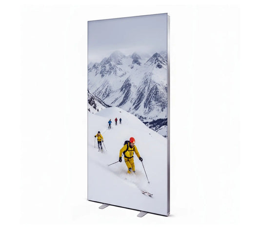 Caseta luminoasa LED de interior dimensiune 0.85x2m pentru showroom si magazine