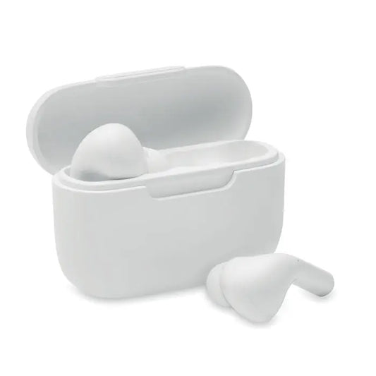 Casti abs tws căști wireless albe cu carcasa de încărcare albă compatibilă cu tehnologia wireless