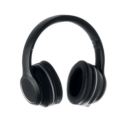 Casti negre wireless over-ear cu design minimalist și cușă personalizabilă cu funcție ANC