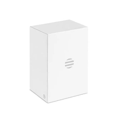 Căști cu huse din silicon în cutie albă dreptunghiulară cu logo hp gri discret pe fața frontală