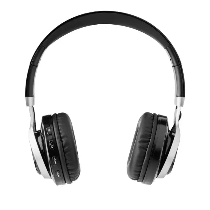 Casti fara fir bluetooth negre cu accente argintii si cupe moi pentru confort personalizabil