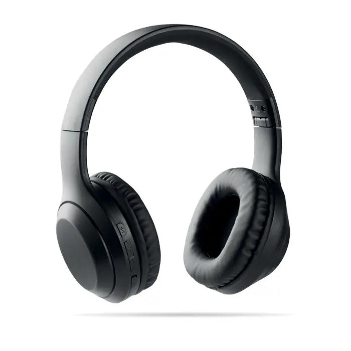 Casti fara fir negre cu design minimalist si cupe moi pentru confort prelungit