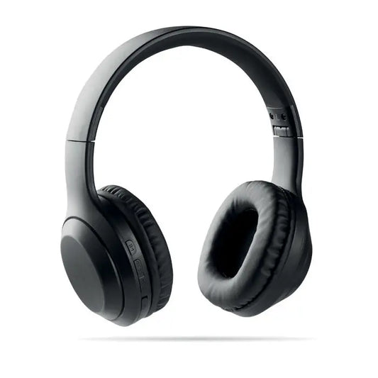 Casti fara fir negre cu design minimalist si cupe moi pentru confort prelungit