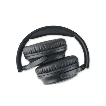 Casti pliabile anc negre wireless over-ear cu pernițe moi și design minimalist pentru confort audio optim