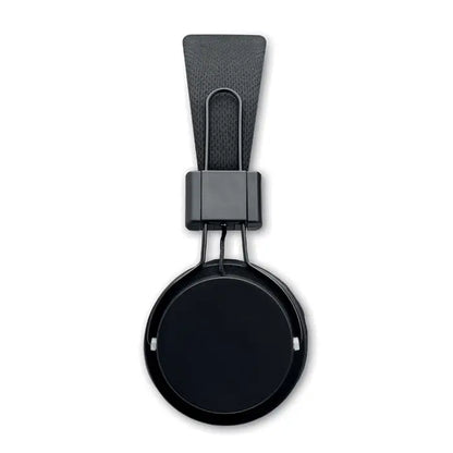 Casti pliabile fara fir negre cu design minimalist si banda texturata pentru confort sporit