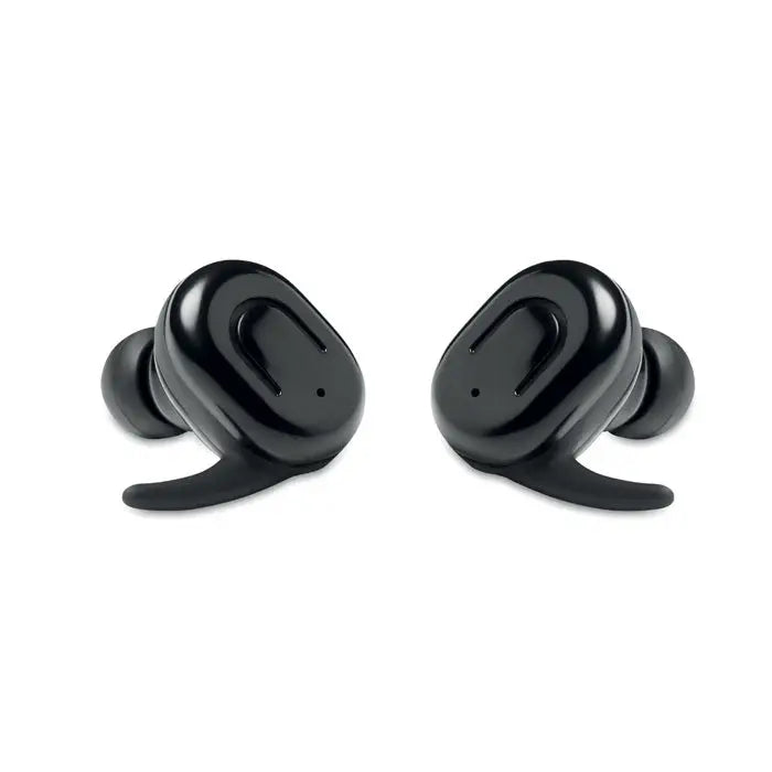 Casti TWS JBL Tune 120 negre wireless cu design ergonomic si finisaj lucios si cutie de incarcare