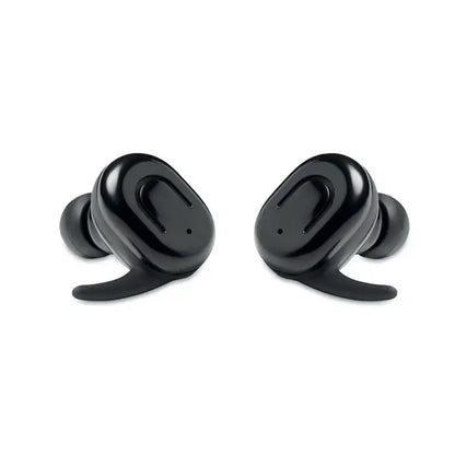 Casti TWS JBL Tune 120 negre wireless cu design ergonomic si finisaj lucios si cutie de incarcare