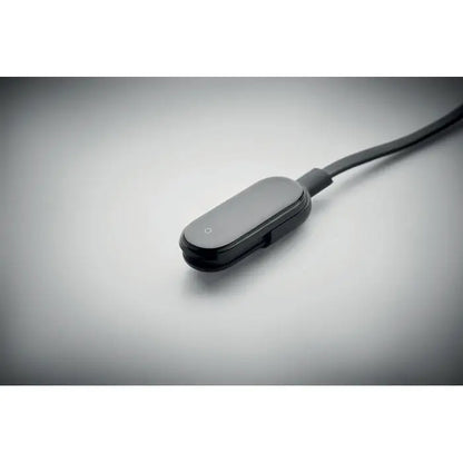Ceas de sanatate fara fir inteligent negru dreptunghiular cu design minimalist si buton circular mic pe fata