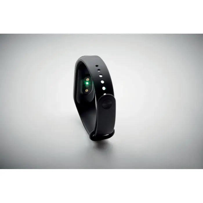 Ceas de sanatate fara fir inteligent din silicon negru cu design minimalist si indicator led verde pe partea interioara