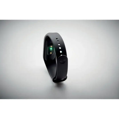 Ceas de sanatate fara fir inteligent din silicon negru cu design minimalist si indicator led verde pe partea interioara