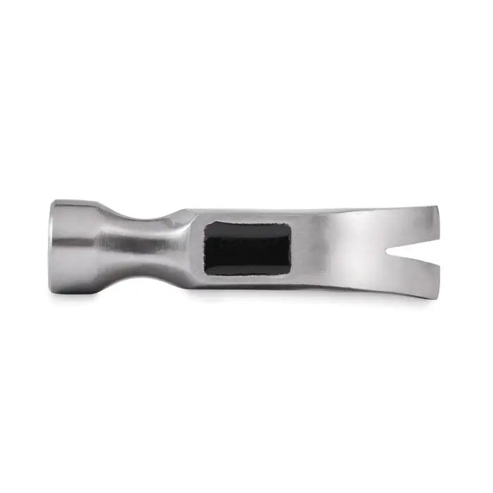 Ciocan cu gheare din lemn cu finisaj metalic argintiu si maner cauciucat negru ergonomic