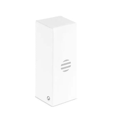 Ciocan de urgenta 3 in 1 alb dreptunghiular cu difuzor circular minimalist pentru situatii de urgenta