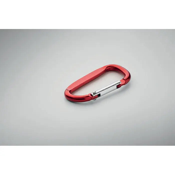 Clip carabinier din aluminiu rosu cu zavor argintiu pentru catarare si activitati outdoor