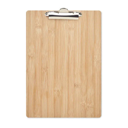 Clipboard a4 din bambus cu clema metalica argintie pentru organizare si notite eficiente