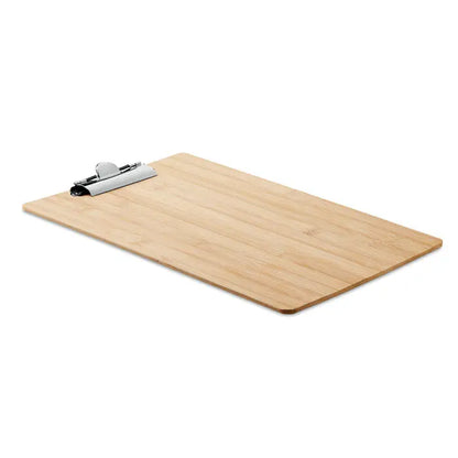 Clipboard a4 din bambus light brown cu clemă metalică argintie din bambus pentru susținerea documentelor