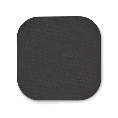 Coaster de sublimare negru patrat cu colturi rotunjite si suprafata texturata pentru personalizare