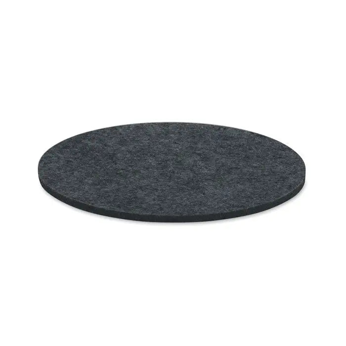 Coaster rotund din fetru rpet de culoare gri inchis pentru protectia suprafetelor